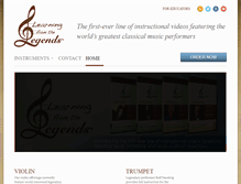 Tablet Screenshot of learningfromthelegends.com